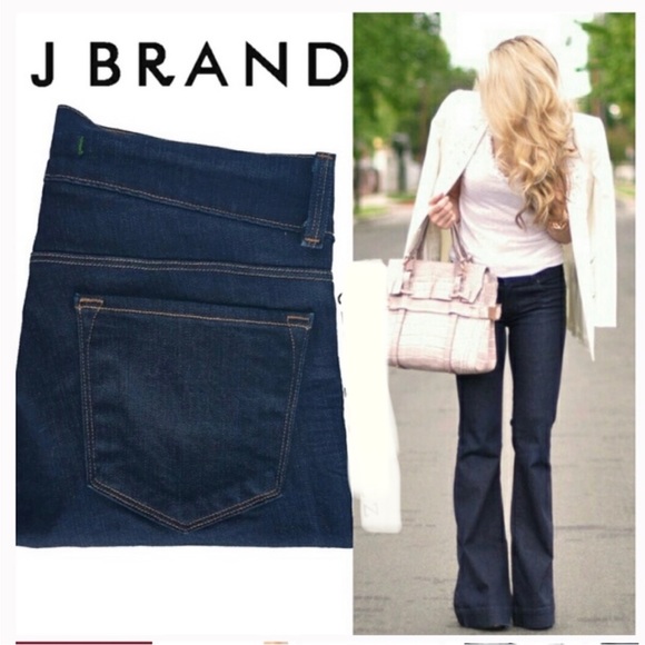 Vintage J Brand Pure Lovestory Dark Wash Flare Bell Bottom Jeans Size 27 - Picture 13 of 13